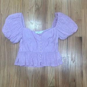 ASTR the Label lilac baby doll blouse